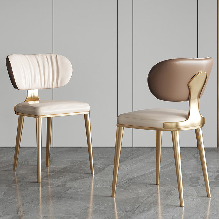 Glam Küche Esszimmerstühle gepolsterte armlose Esstühle