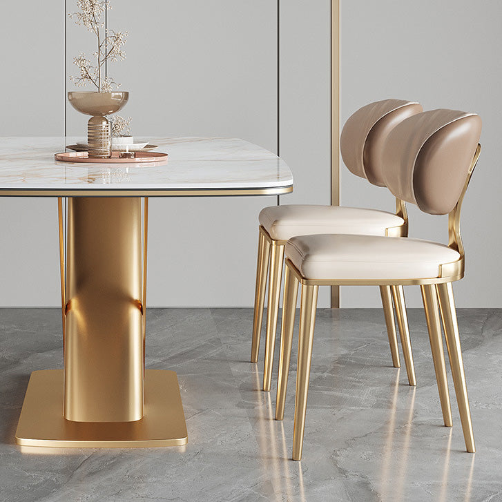 Glam Küche Esszimmerstühle gepolsterte armlose Esstühle