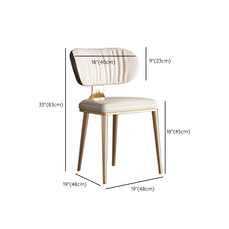 Glam Küche Esszimmerstühle gepolsterte armlose Esstühle