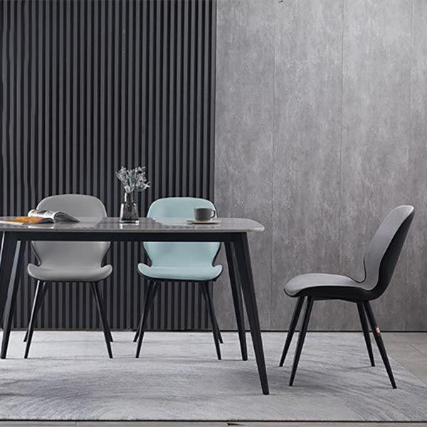 Armless Kitchen Dining Side Chair Industrial Wingback Side Chair