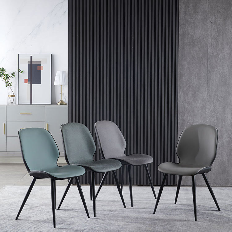 Armless Kitchen Dining Side Chair Industrial Wingback Side Chair