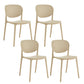 Indoor-Outdoor Plastic Dining Chair Open Back Stacking Side Chair