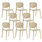 Indoor-Outdoor Plastic Dining Chair Open Back Stacking Side Chair