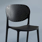 Indoor-Outdoor Plastic Dining Chair Open Back Stacking Side Chair