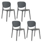 Indoor-Outdoor Plastic Dining Chair Open Back Stacking Side Chair