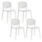 Indoor-Outdoor Plastic Dining Chair Open Back Stacking Side Chair