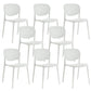 Indoor-Outdoor Plastic Dining Chair Open Back Stacking Side Chair