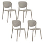 Indoor-Outdoor Plastic Dining Chair Open Back Stacking Side Chair