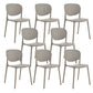 Indoor-Outdoor Plastic Dining Chair Open Back Stacking Side Chair