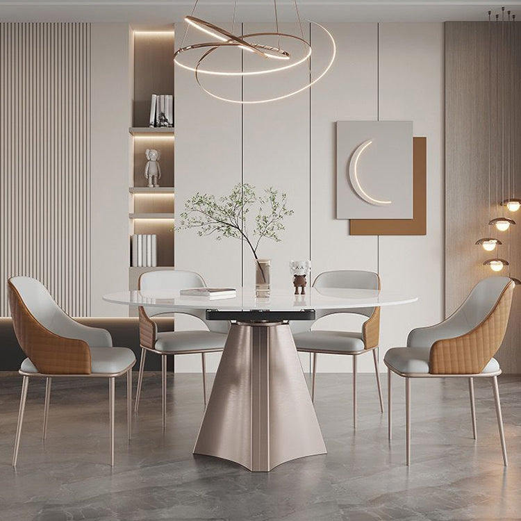 ホームキッチングラムダイニングチェアメタルレッグ布張りの腕の椅子