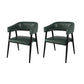 Contemporary Kitchen Dining Side Chair Faux Leather Open Back Dining Side Chair Green 2 Piece Set Clearhalo 'Dining Chairs' 'Dining Tables & Seating' 'dining_chair' 'furn' 'furn_dining_chair' 'Furniture' 'Kitchen & Dining Furniture' 6662380