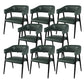 Contemporary Kitchen Dining Side Chair Faux Leather Open Back Dining Side Chair Green 8 Piece Set Clearhalo 'Dining Chairs' 'Dining Tables & Seating' 'dining_chair' 'furn' 'furn_dining_chair' 'Furniture' 'Kitchen & Dining Furniture' 6662385