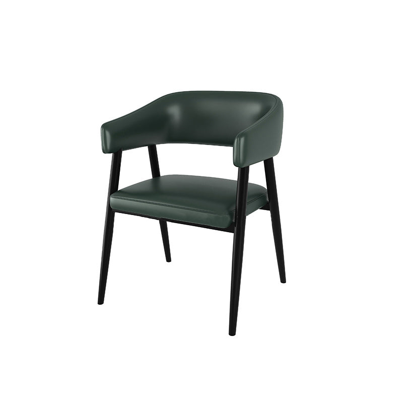Contemporary Kitchen Dining Side Chair Faux Leather Open Back Dining Side Chair Clearhalo 'Dining Chairs' 'Dining Tables & Seating' 'dining_chair' 'furn' 'furn_dining_chair' 'Furniture' 'Kitchen & Dining Furniture' 6662387