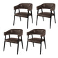Contemporary Kitchen Dining Side Chair Faux Leather Open Back Dining Side Chair Brown 4 Piece Set Clearhalo 'Dining Chairs' 'Dining Tables & Seating' 'dining_chair' 'furn' 'furn_dining_chair' 'Furniture' 'Kitchen & Dining Furniture' 6662390