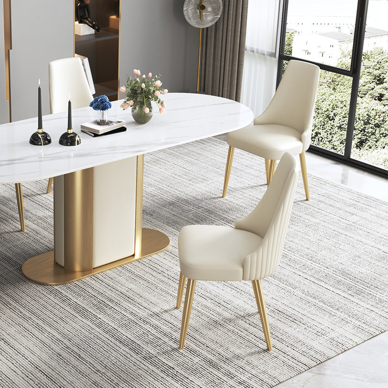 Kitchen Home Glam Chair Sedia da pranzo senza braccioli con imbottitura