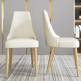 Chaise glamour de la maison de cuisine chaise à manger sans bras avec rembourrage