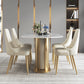 Kitchen Home Glam Chair Sedia da pranzo senza braccioli con imbottitura