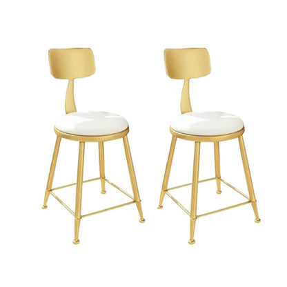 Glam Armless Kitchen Dining Side Chair Open Back Dining Side Chair 2 Piece Set Clearhalo 'Dining Chairs' 'Dining Tables & Seating' 'dining_chair' 'furn' 'furn_dining_chair' 'Furniture' 'Kitchen & Dining Furniture' 6662409