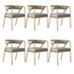 Dining Room Glam Chair Gold Legs Velvet Arm Chair with Upholstered