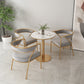 Dining Room Glam Chair Gold Legs Velvet Arm Chair with Upholstered
