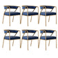 Dining Room Glam Chair Gold Legs Velvet Arm Chair with Upholstered