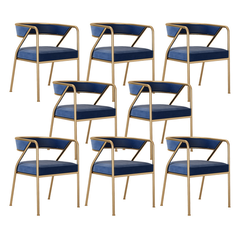 Dining Room Glam Chair Gold Legs Velvet Arm Chair with Upholstered
