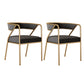 Dining Room Glam Chair Gold Legs Velvet Arm Chair with Upholstered