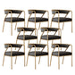Dining Room Glam Chair Gold Legs Velvet Arm Chair with Upholstered