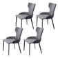 Dining Room Industrial Arm Chair Upholstered Wingback Dining Chairs Grey 4 Piece Set Clearhalo 'Dining Chairs' 'Dining Tables & Seating' 'dining_chair' 'furn' 'furn_dining_chair' 'Furniture' 'Kitchen & Dining Furniture' 6662565