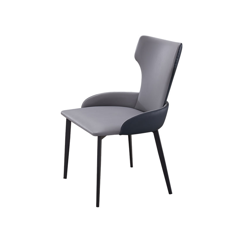 Dining Room Industrial Arm Chair Upholstered Wingback Dining Chairs Grey 1 Piece Clearhalo 'Dining Chairs' 'Dining Tables & Seating' 'dining_chair' 'furn' 'furn_dining_chair' 'Furniture' 'Kitchen & Dining Furniture' 6662571