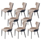Dining Room Industrial Arm Chair Upholstered Wingback Dining Chairs Khaki 8 Piece Set Clearhalo 'Dining Chairs' 'Dining Tables & Seating' 'dining_chair' 'furn' 'furn_dining_chair' 'Furniture' 'Kitchen & Dining Furniture' 6662580