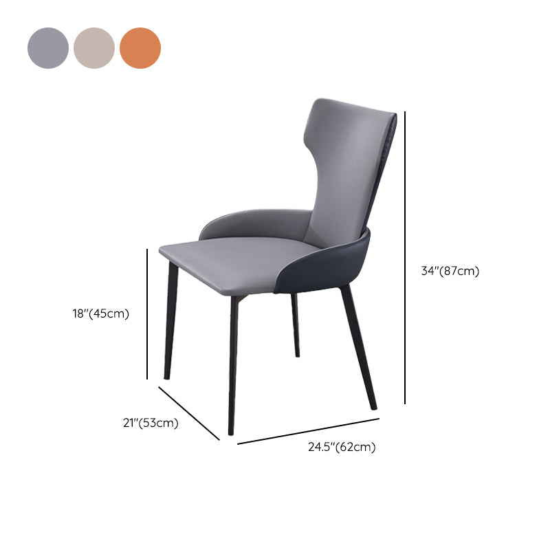 Dining Room Industrial Arm Chair Upholstered Wingback Dining Chairs Clearhalo 'Dining Chairs' 'Dining Tables & Seating' 'dining_chair' 'furn' 'furn_dining_chair' 'Furniture' 'Kitchen & Dining Furniture' 6662587