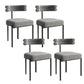 Modern Armless Dining Chairs Home Kitchen Velvet Side Chairs