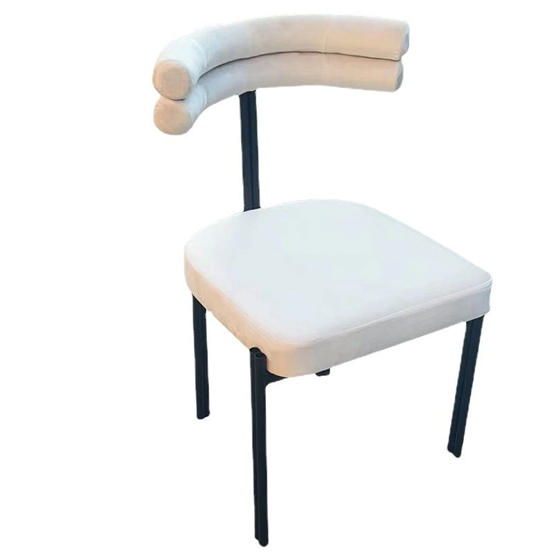 Modern Armless Dining Chairs Home Kitchen Velvet Side Chairs
