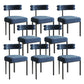 Modern Armless Dining Chairs Home Kitchen Velvet Side Chairs