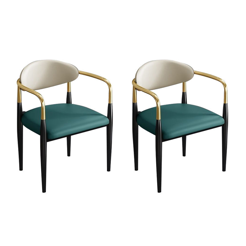 Zeitgenössischer Küchen -Esstuhl schwarze Beine gepolsterter Armstuhl