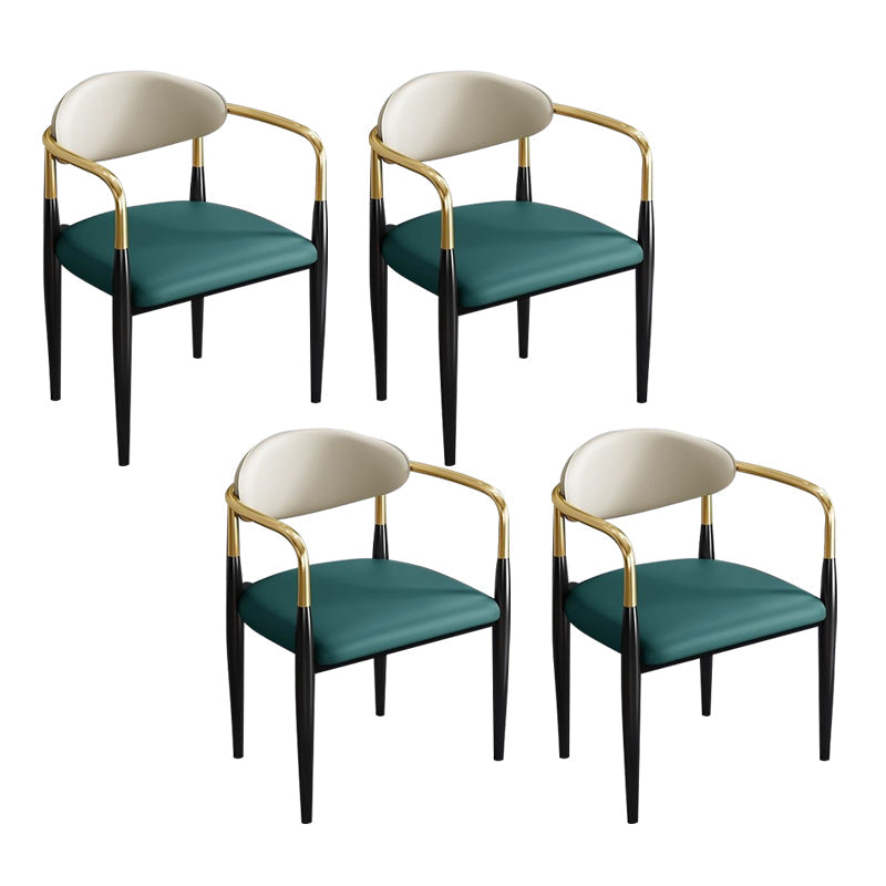 Zeitgenössischer Küchen -Esstuhl schwarze Beine gepolsterter Armstuhl