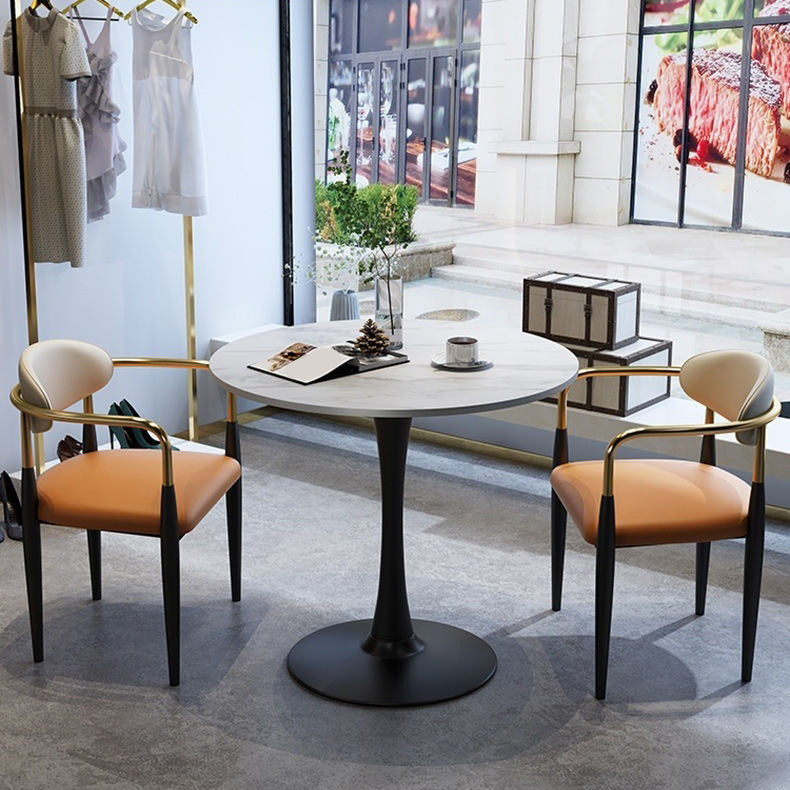 Zeitgenössischer Küchen -Esstuhl schwarze Beine gepolsterter Armstuhl