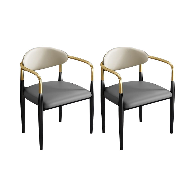 Zeitgenössischer Küchen -Esstuhl schwarze Beine gepolsterter Armstuhl