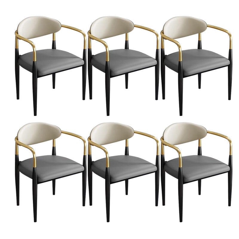 Zeitgenössischer Küchen -Esstuhl schwarze Beine gepolsterter Armstuhl