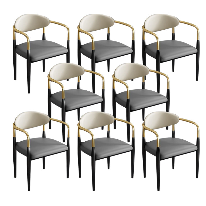 Zeitgenössischer Küchen -Esstuhl schwarze Beine gepolsterter Armstuhl