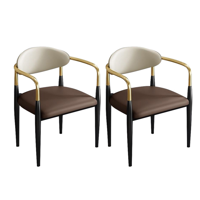 Zeitgenössischer Küchen -Esstuhl schwarze Beine gepolsterter Armstuhl