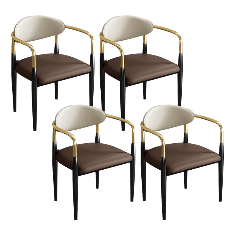 Zeitgenössischer Küchen -Esstuhl schwarze Beine gepolsterter Armstuhl