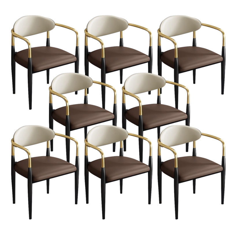 Zeitgenössischer Küchen -Esstuhl schwarze Beine gepolsterter Armstuhl