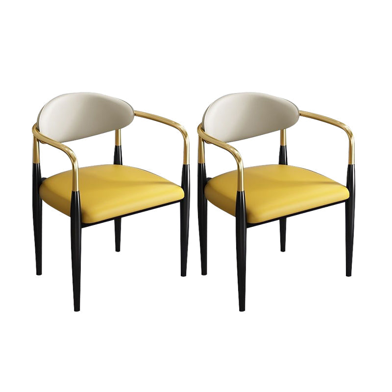 Zeitgenössischer Küchen -Esstuhl schwarze Beine gepolsterter Armstuhl