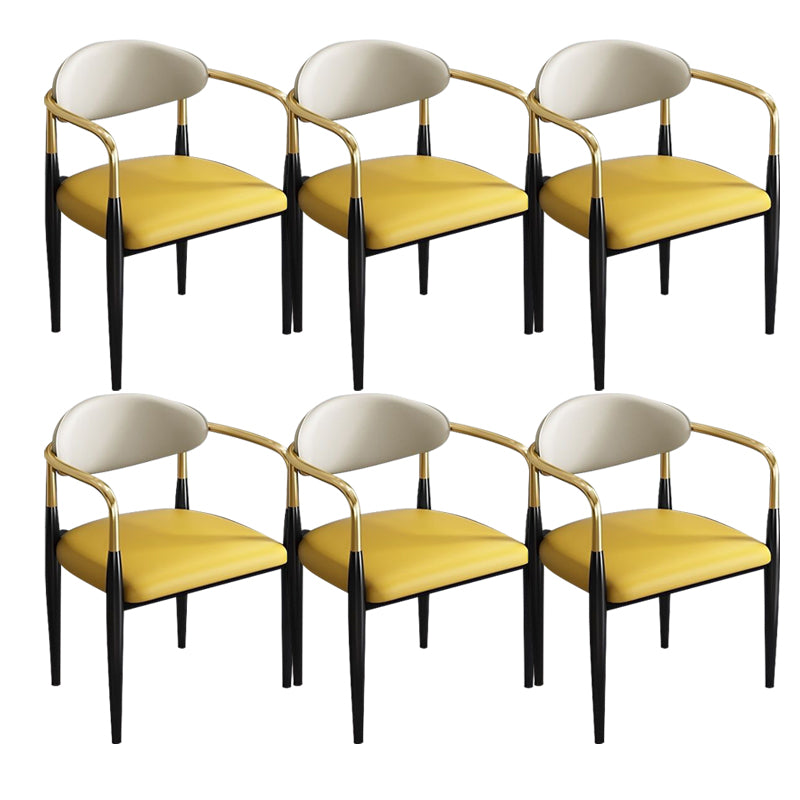 Zeitgenössischer Küchen -Esstuhl schwarze Beine gepolsterter Armstuhl