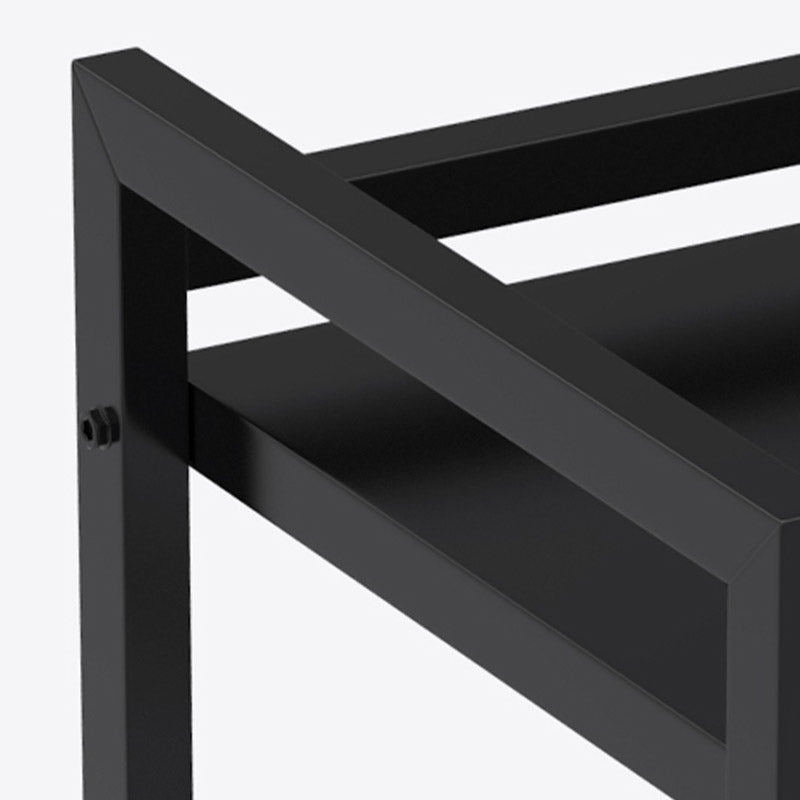 ダイニングルームメタル準備テーブルオープンストレージ長方形の準備テーブル