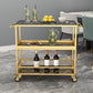 Marble Home Dining Kitchen Trolley Rectangular Prep Table with Towel Rack Clearhalo 'furn' 'furn_kitchen_islands_carts' 'Furniture' 'Kitchen & Dining Furniture' 'Kitchen Islands & Carts' 'kitchen_islands_carts' 6663081
