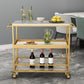 Marble Home Dining Kitchen Trolley Rectangular Prep Table with Towel Rack Clearhalo 'furn' 'furn_kitchen_islands_carts' 'Furniture' 'Kitchen & Dining Furniture' 'Kitchen Islands & Carts' 'kitchen_islands_carts' 6663087