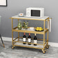 Marble Home Dining Kitchen Trolley Rectangular Prep Table with Towel Rack Clearhalo 'furn' 'furn_kitchen_islands_carts' 'Furniture' 'Kitchen & Dining Furniture' 'Kitchen Islands & Carts' 'kitchen_islands_carts' 6663090